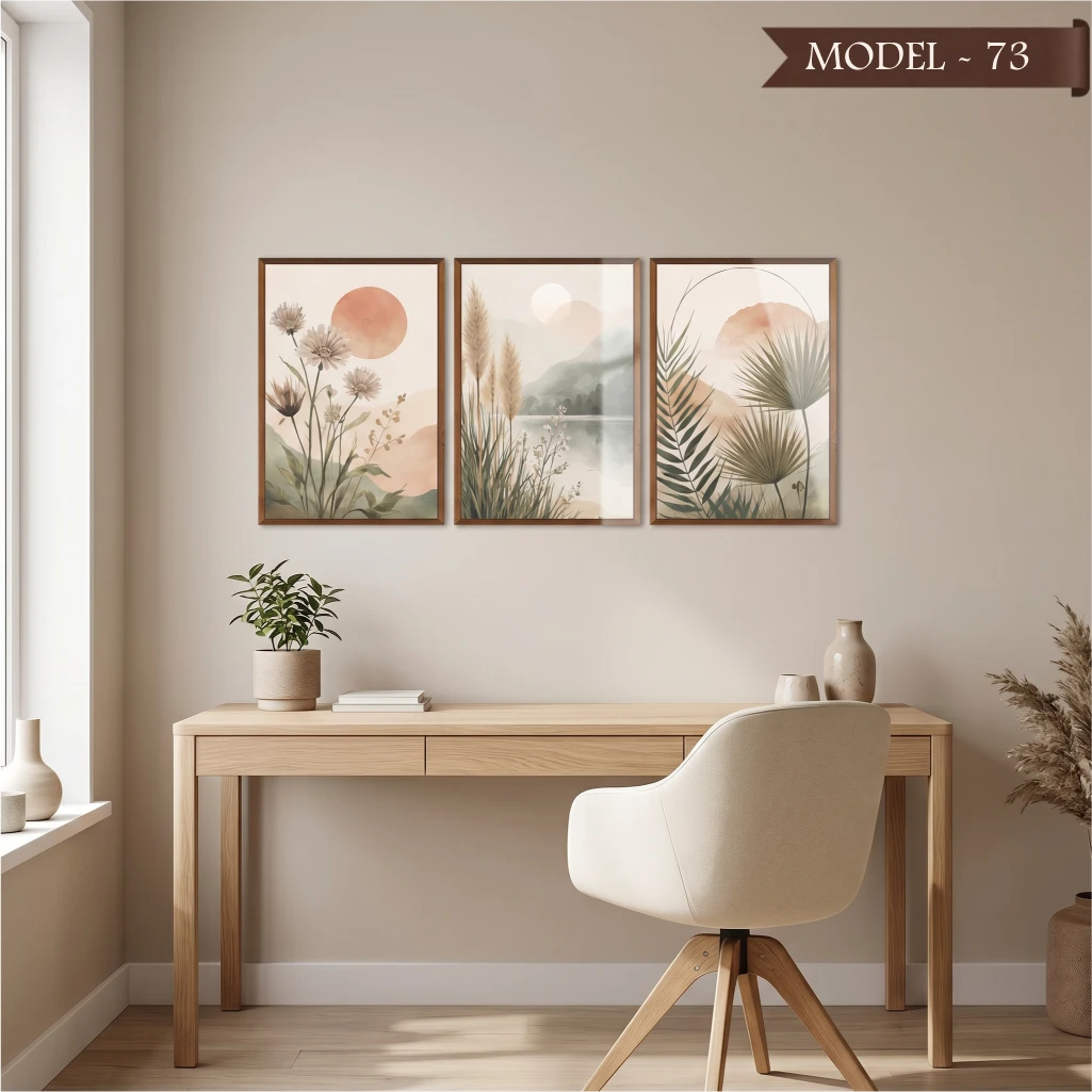 Cam Görünümlü Yapışkanlı Tablo Çiçek (Model- 73)