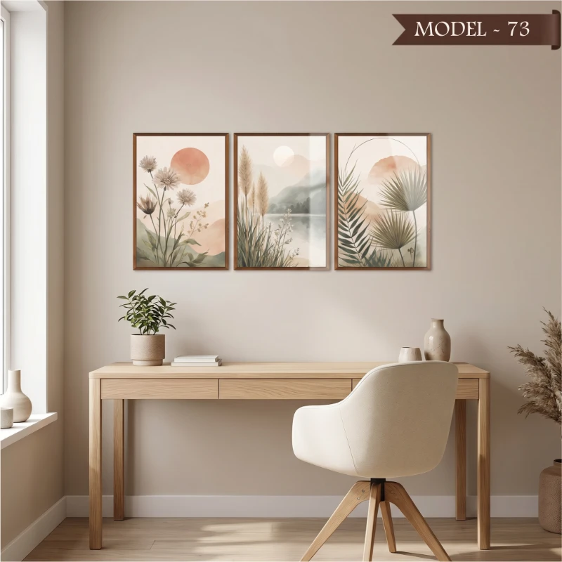 Cam Görünümlü Yapışkanlı Tablo Çiçek (Model- 73)