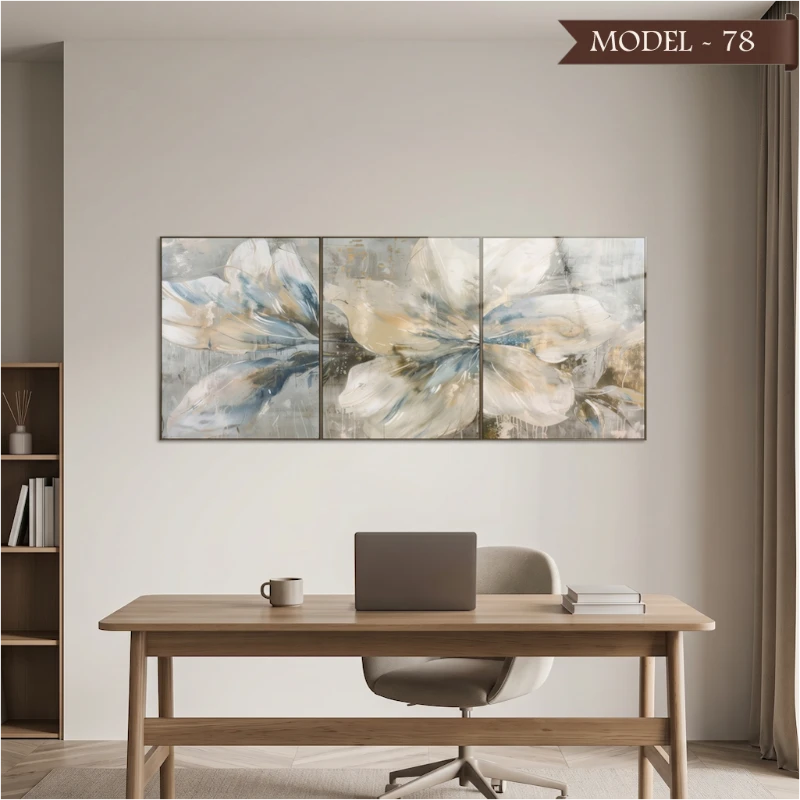 Cam Görünümlü Yapışkanlı Tablo Çiçek (Model- 78)