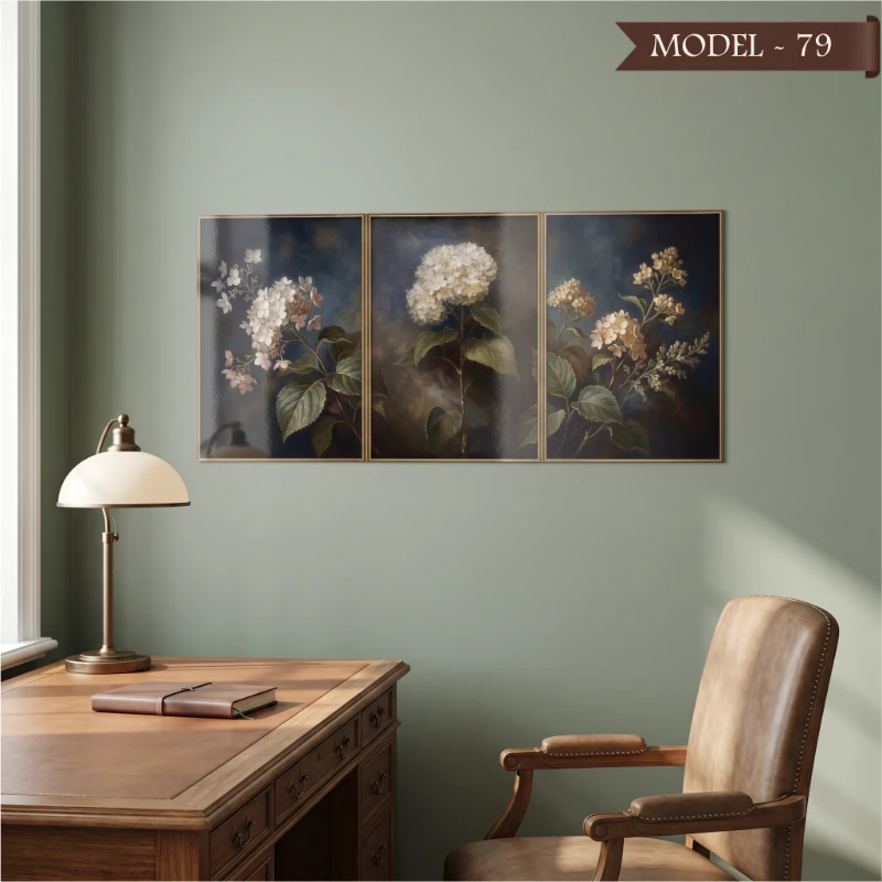 Cam Görünümlü Yapışkanlı Tablo Çiçek (Model- 79)