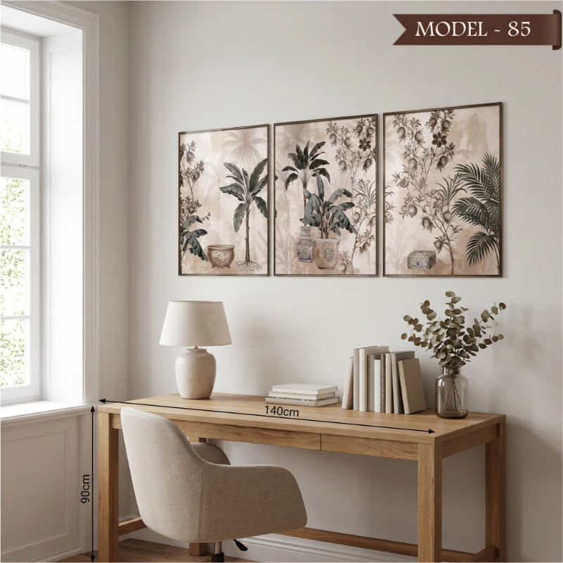 Cam Görünümlü Yapışkanlı Tablo Çiçek (Model- 85)
