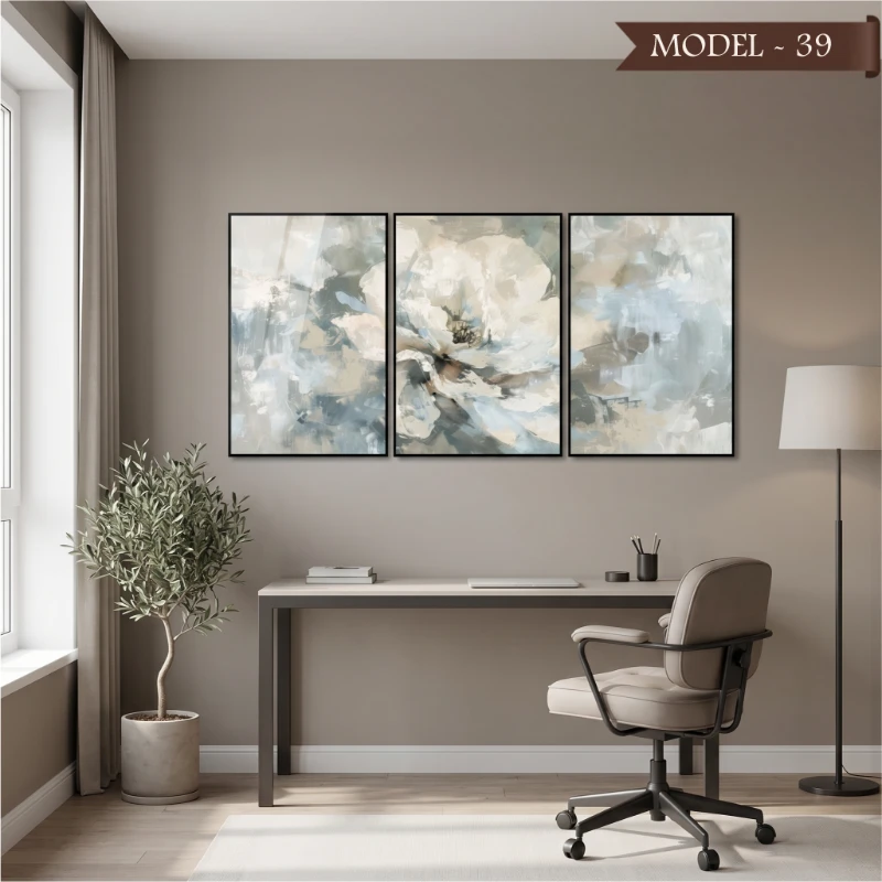 Cam Görünümlü Yapışkanlı Tablo Çiçek (Model- 39)