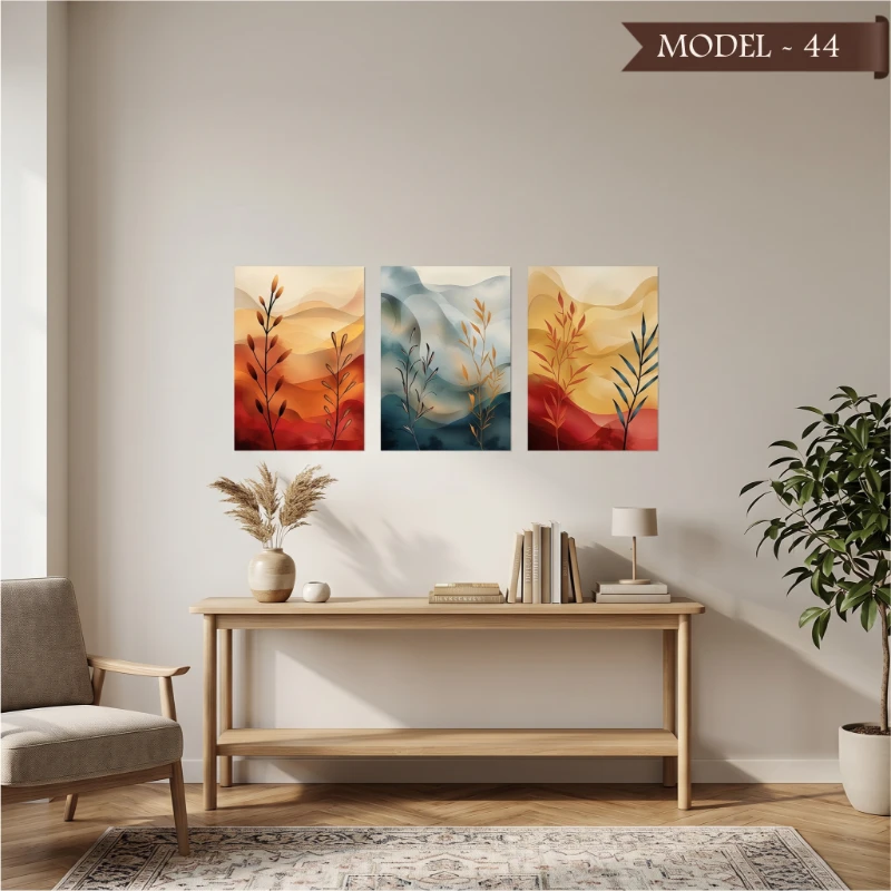 Cam Görünümlü Yapışkanlı Tablo Çiçek (Model- 44)