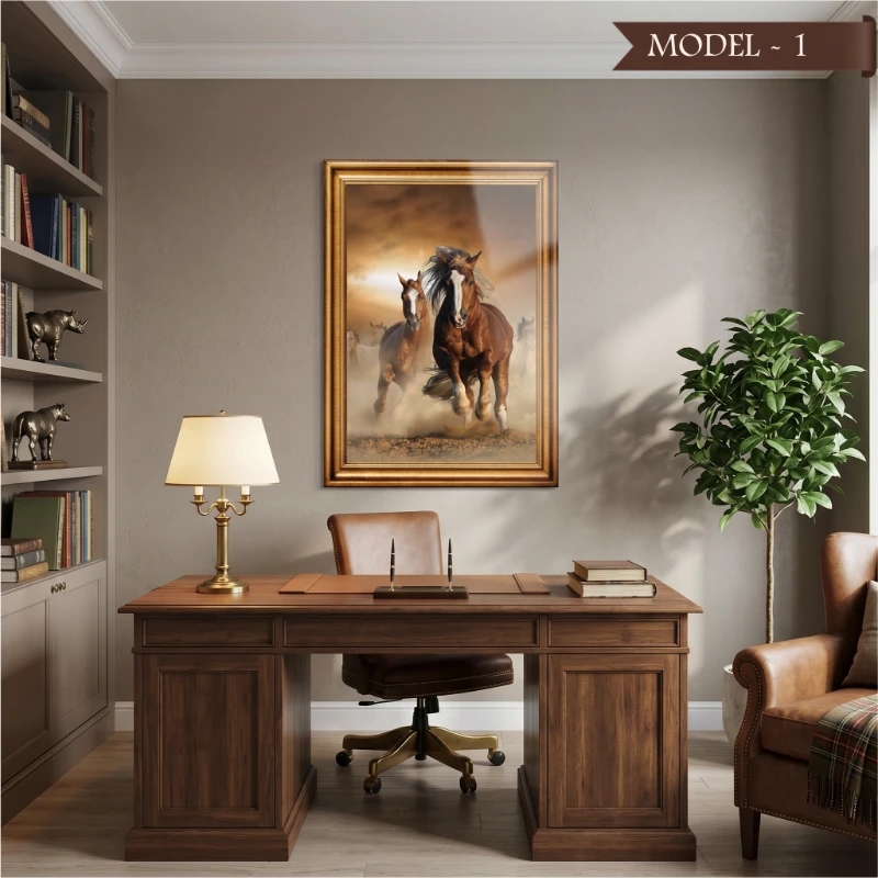 Cam Görünümlü Yapışkanlı At Tablo Hayvan (Model- 1)