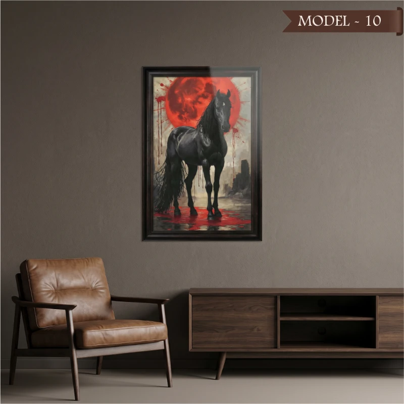 Cam Görünümlü Yapışkanlı At Tablo Hayvan (Model- 10)