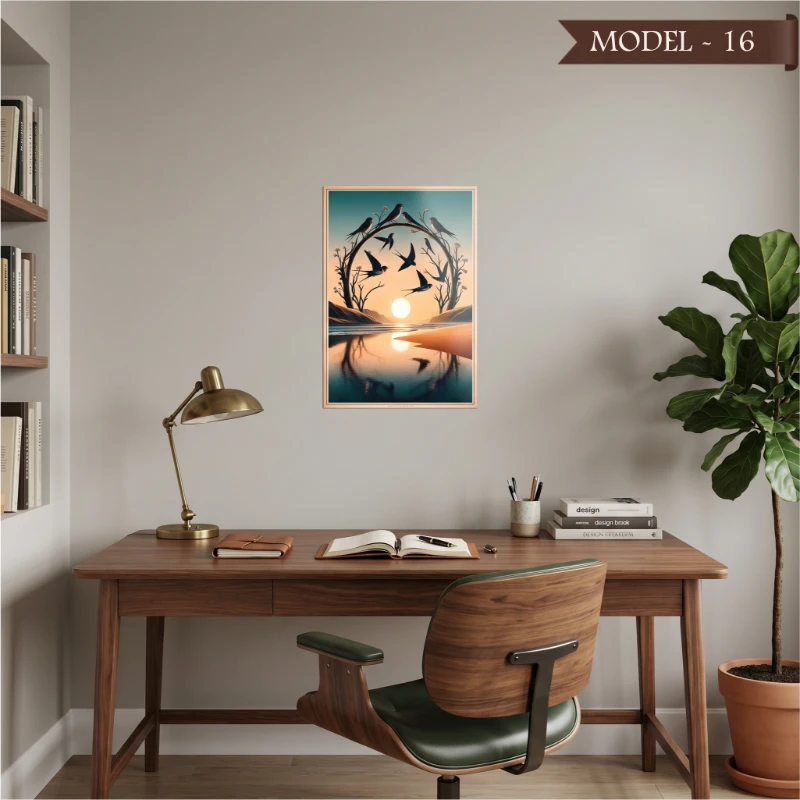 Cam Görünümlü Yapışkanlı Tablo Hayvan (Model- 16)