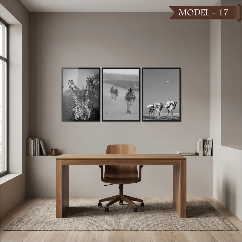 Cam Görünümlü Yapışkanlı Tablo Hayvan (Model- 17)