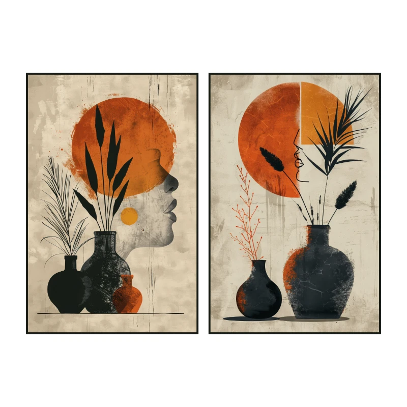 Statik Tutunma Özellikli Tablo - Poster Modern (Model- 29)