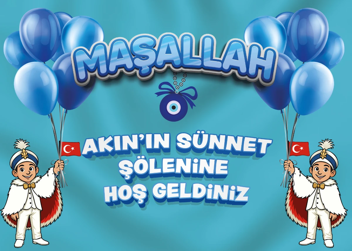 Statik Tutunma Özellikli Sünnet Tablo - Poster Özel Gün ( Model - 44) 