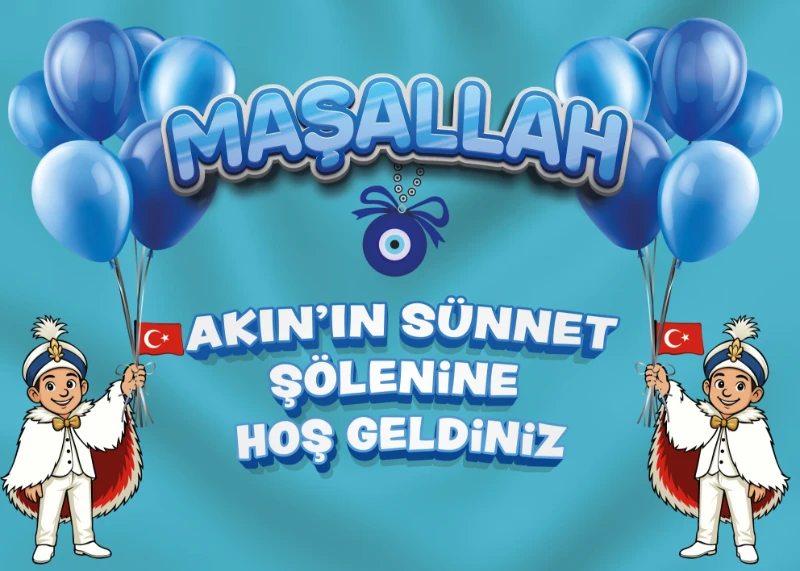 Statik Tutunma Özellikli Sünnet Tablo - Poster Özel Gün ( Model - 44)