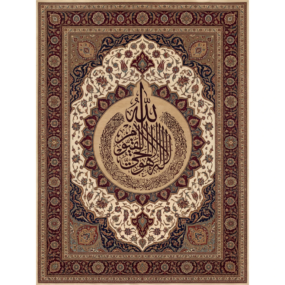 Statik Tutunma Özellikli Tablo - Poster Halı Desen (Model-10) 