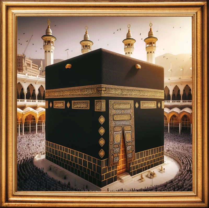 Yapışkanlı Kabe Tablo Dini (Model- 7)