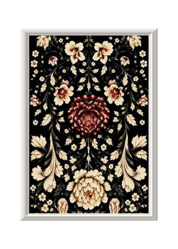 Statik Tutunma Özellikli Tablo - Poster Çiçek (Model-92)