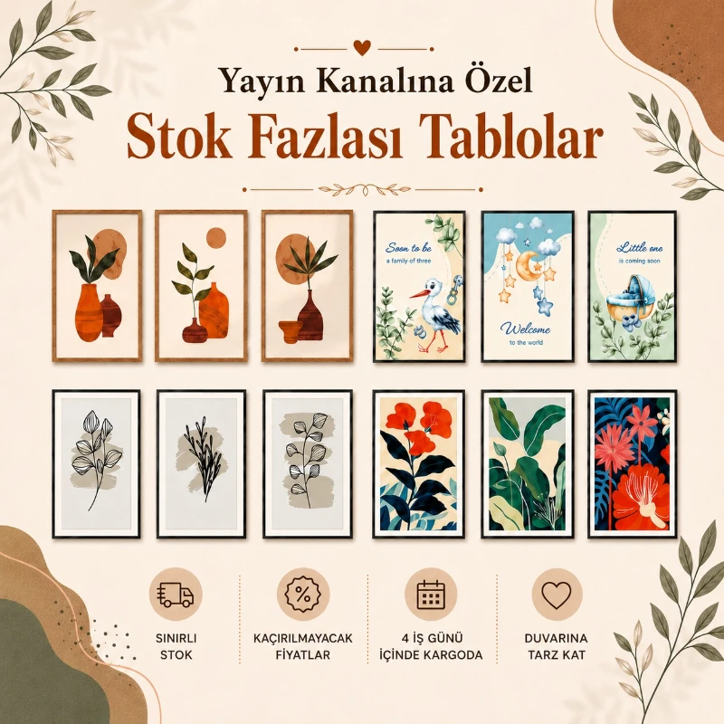 Yayın Kanalına Özel Stok Fazlası Tablolar 