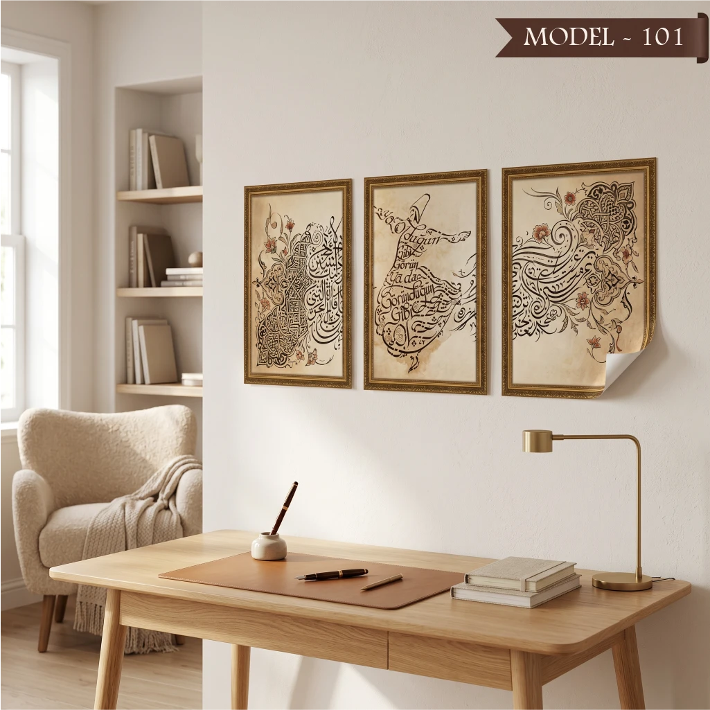 Statik Tutunma Özellikli Tablo - Poster Dini (Model- 101)