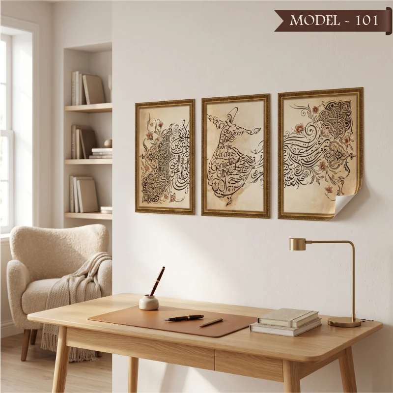 Statik Tutunma Özellikli Tablo - Poster Dini (Model- 101)