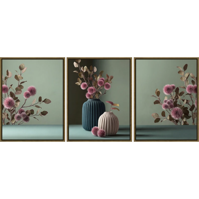 Statik Tutunma Özellikli Tablo - Poster Çiçek (Model- 101)