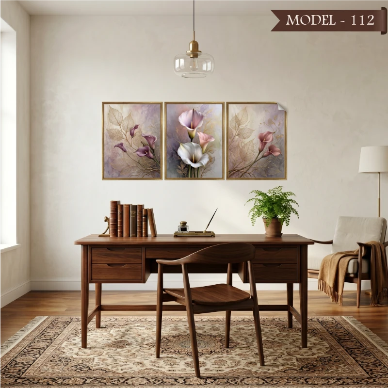 Statik Tutunma Özellikli Tablo - Poster Çiçek (Model- 112)