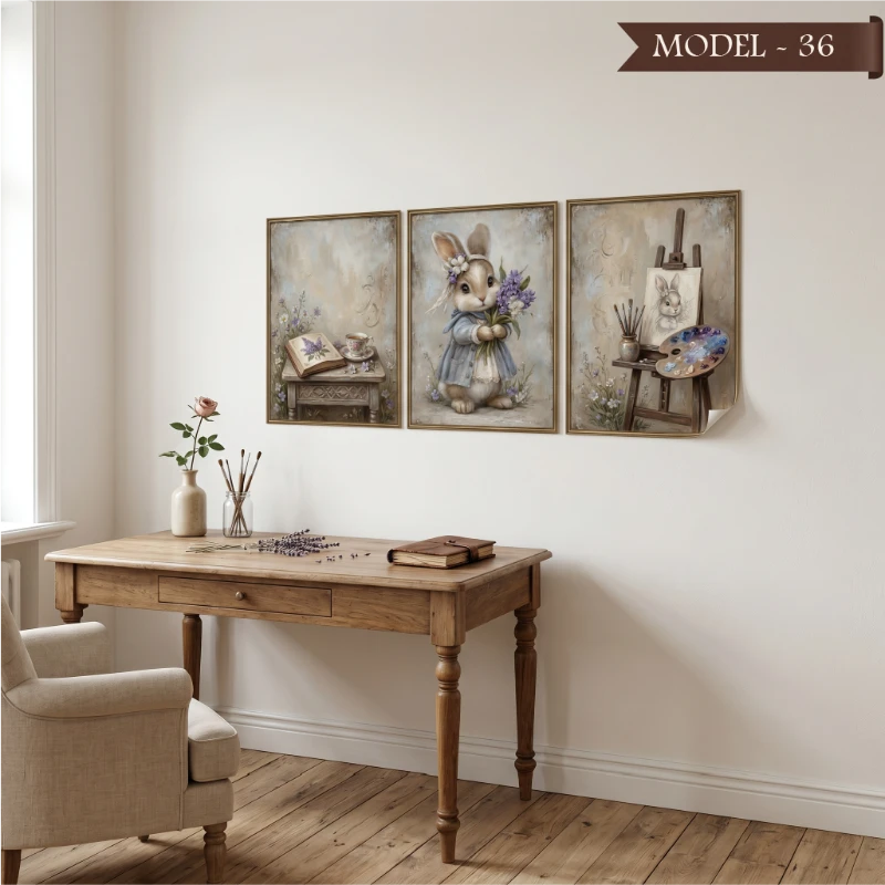Statik Tutunma Özellikli Tablo - Poster Çocuk Odası (Model- 36)