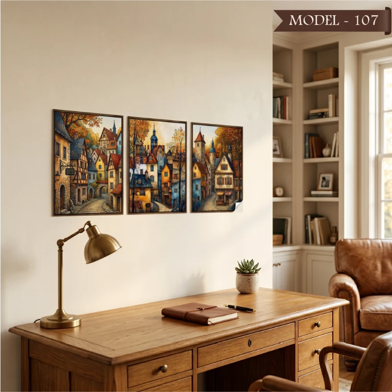 Statik Tutunma Özellikli Tablo - Poster Manzara (Model- 107)