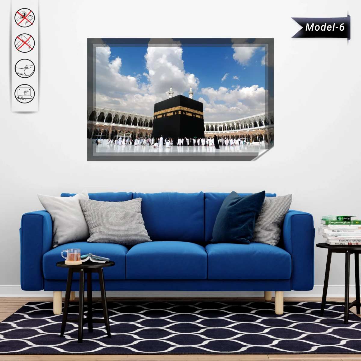 Statik Tutunma Özellikli Tablo - Poster Dini (Model- 6) (50X70)