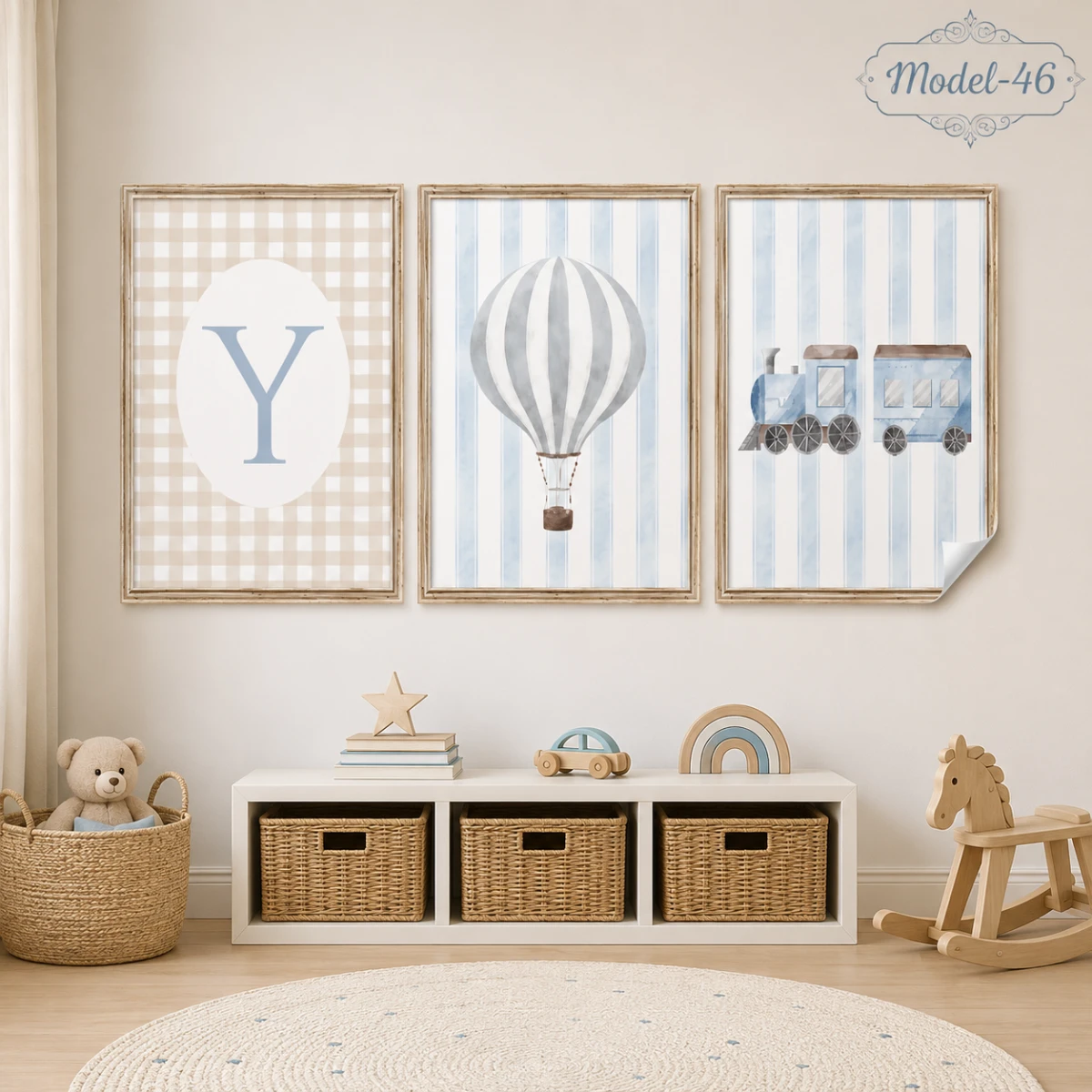 Statik Tutunma Özellikli Tablo - Poster Çocuk Odası (Model-46)