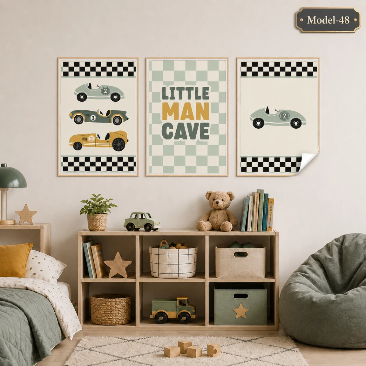 Statik Tutunma Özellikli Tablo - Poster Çocuk Odası (Model-48)