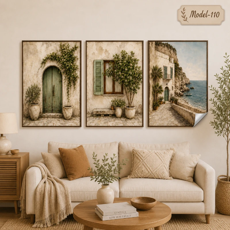 Statik Tutunma Özellikli Tablo - Poster Manzara (Model- 110)
