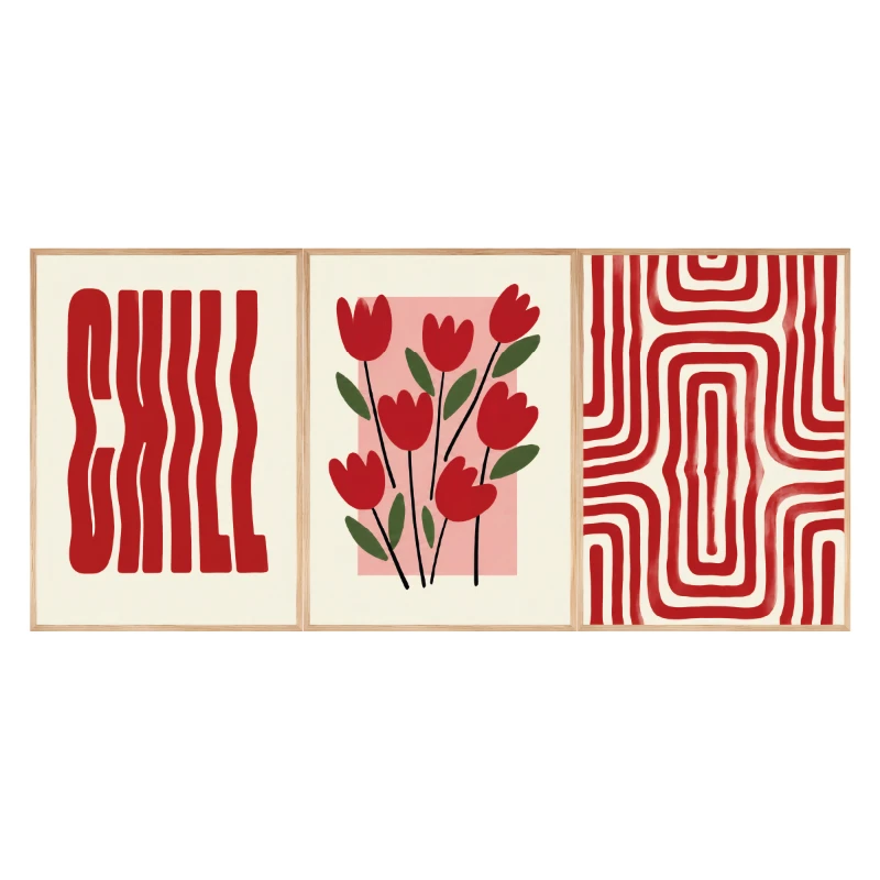 Statik Tutunma Özellikli Tablo - Poster Modern (Model- 35)