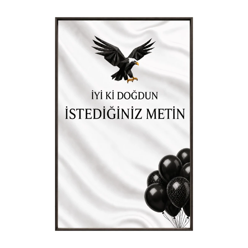 Statik Tutunma Özellikli Doğum Günü Tablo - Poster Özel Gün ( Model - 53)