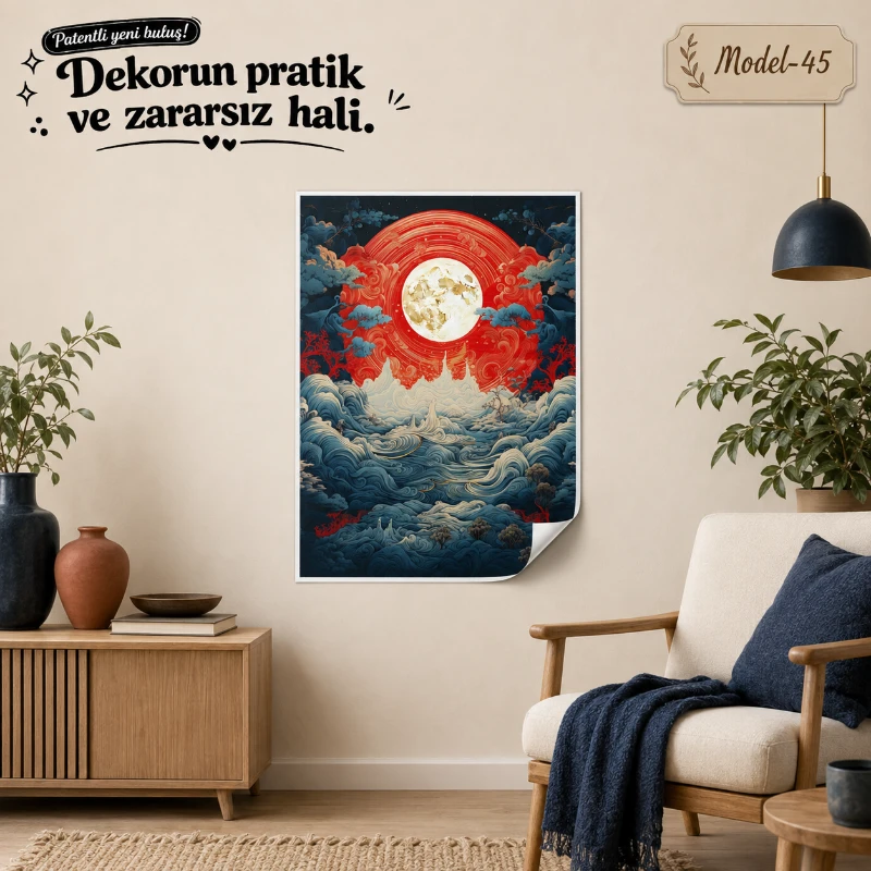Statik Tutunma Özellikli Tablo - Poster Diğer (Model- 45)