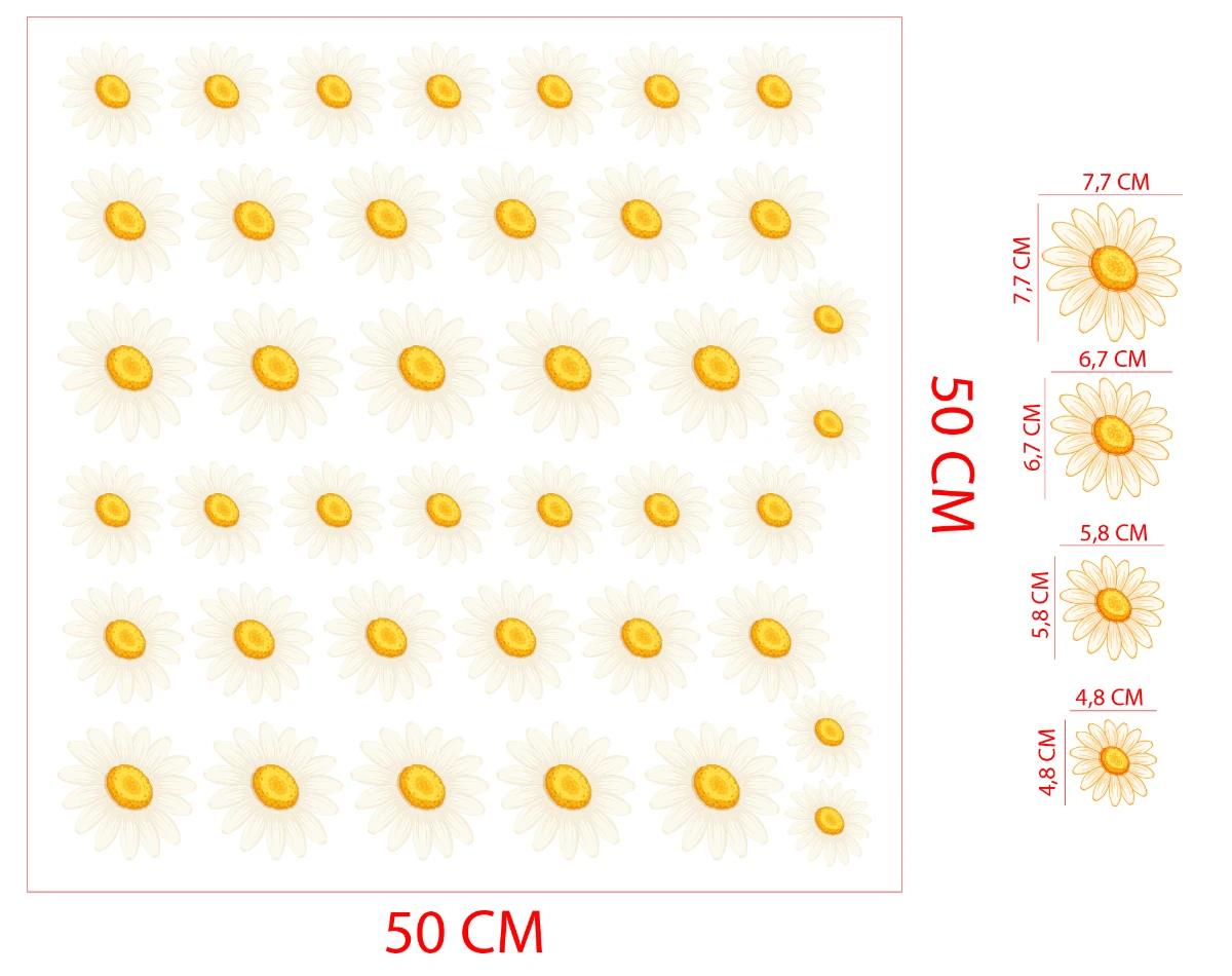 Çocuk Papatya Sticker (Model-26) 
