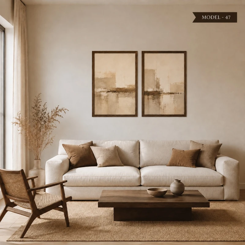 Statik Tutunma Özellikli Tablo - Poster Modern (Model- 47)