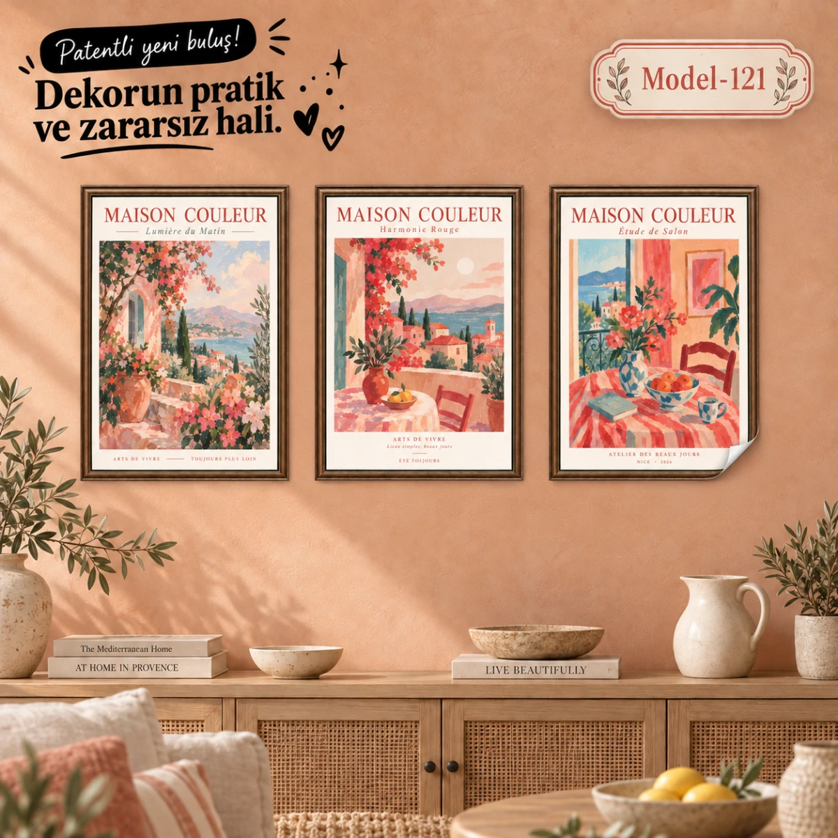 Statik Tutunma Özellikli Tablo - Poster Manzara (Model- 121)