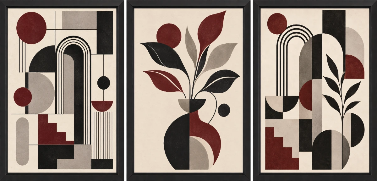 Statik Tutunma Özellikli Tablo - Poster Modern (Model- 56) 