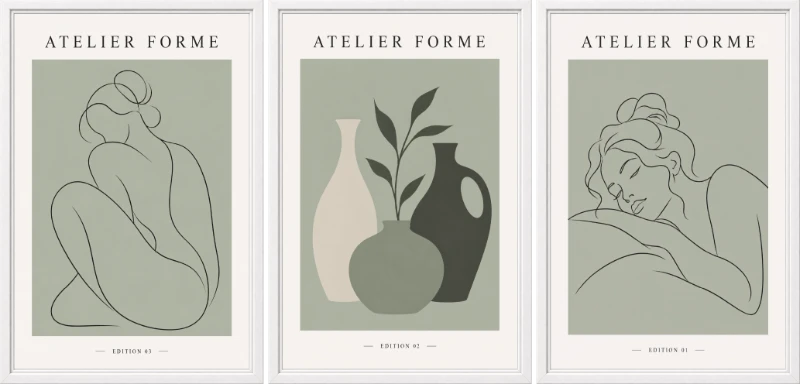 Statik Tutunma Özellikli Tablo - Poster Modern (Model- 55)