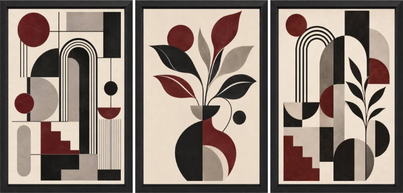 Statik Tutunma Özellikli Tablo - Poster Modern (Model- 56)