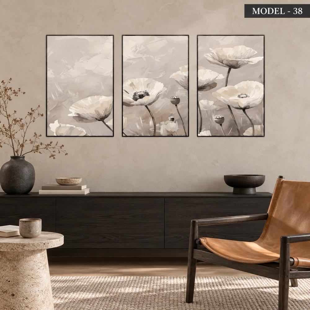 Yapışkanlı Keçe Tablo - Poster Çiçek (Model- 38)