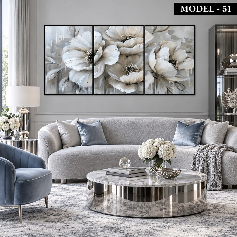 Yapışkanlı Keçe Tablo - Poster Çiçek (Model- 51)