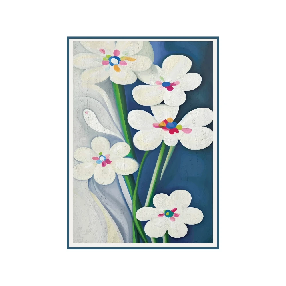 Yapışkanlı Keçe Tablo - Poster Çiçek (Model- 60) 