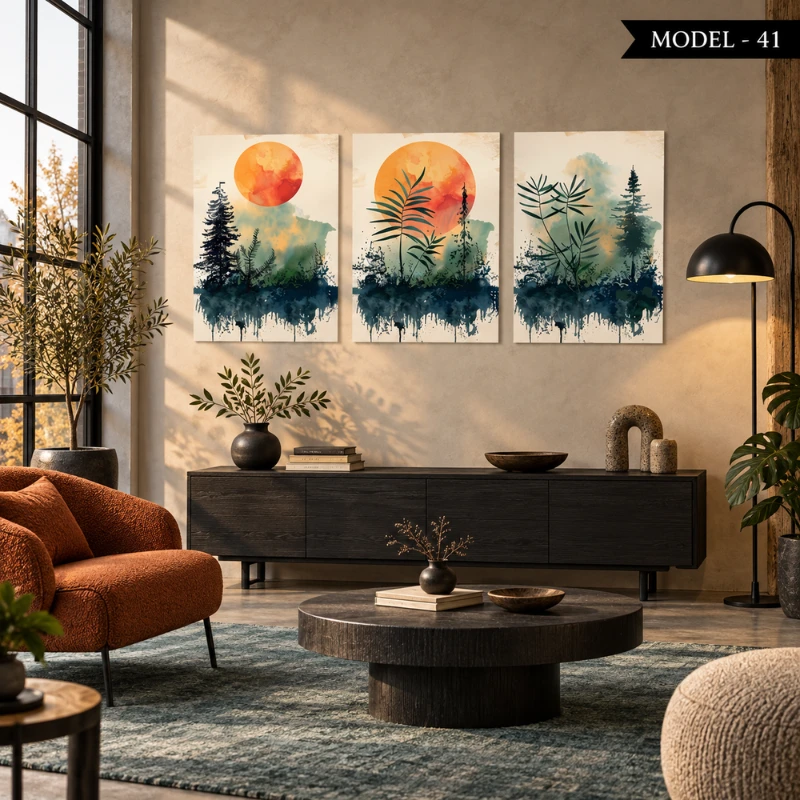 Yapışkanlı Keçe Tablo - Poster Çiçek (Model- 41)